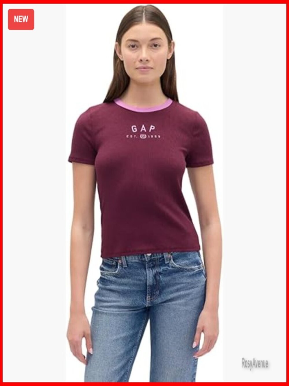 Ribbed Crewneck Tee, Regular Fit, 100% Cotton, Short Sleeve T-Shirt